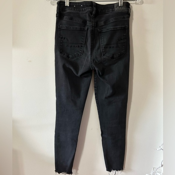 Black American Eagle Ripped Skinny Jeans - Picture 3 of 4